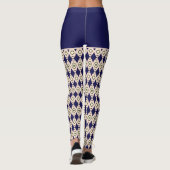 Navie blue Tribal Pattern Leggings (Achterkant)