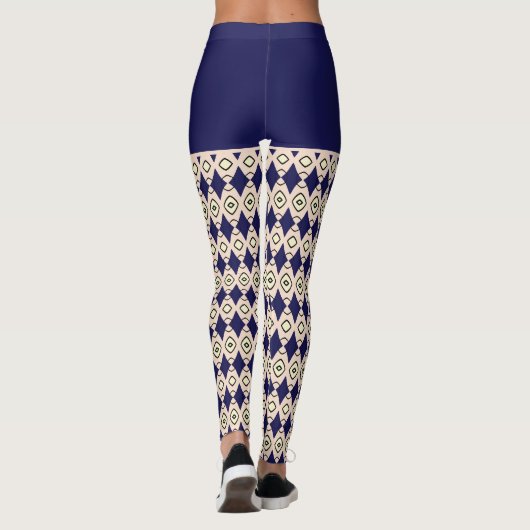 Navie blue Tribal Pattern Leggings (Achterkant)