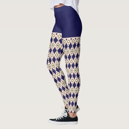Navie blue Tribal Pattern Leggings (Links)