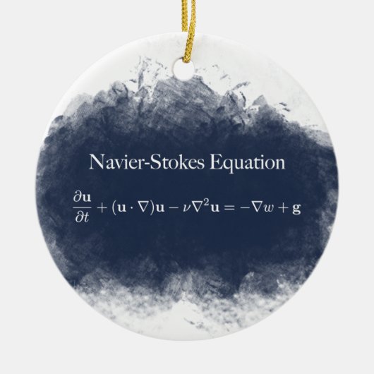 Navier Stokes Equation Wiskunde & Science Ornament (Voorkant)