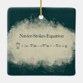 Navier Stokes Equation Wiskunde & Science Ornament (Achterkant)