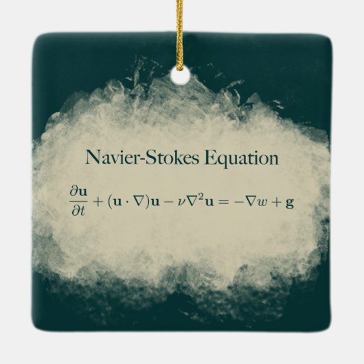 Navier Stokes Equation Wiskunde & Science Ornament (Achterkant)