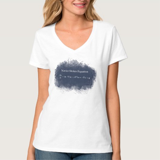 Navier Stokes Equation Wiskunde & Science T-Shirt (Voorkant)