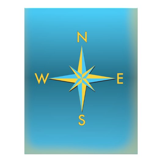 Navigatie Compass Foto Afdruk (Voorkant)