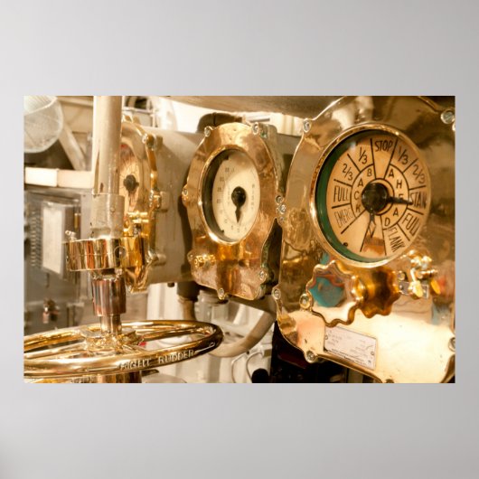 Navigatieborden en -instrumenten voor onderzeebote poster (Voorkant)