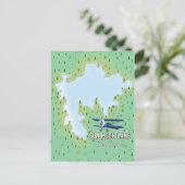 Navigatiekaart Sun Moon Lake Taiwan Briefkaart (Staand voorkant)