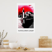Navigatielichtkunst Poster (Keuken)