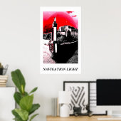 Navigatielichtkunst Poster (Thuiskantoor)