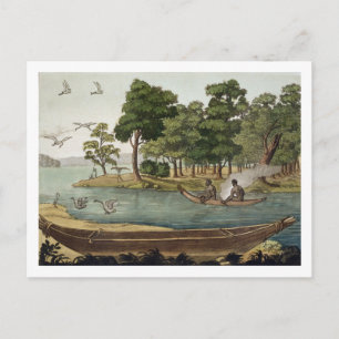 Navigatiemethode in New Holland, gegraveerd met F Briefkaart