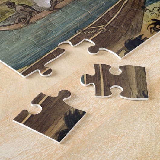 Navigatiemethode in New Holland, gegraveerd met F Legpuzzel (Zijkant)