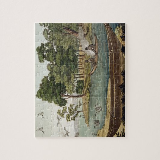 Navigatiemethode in New Holland, gegraveerd met F Legpuzzel (Verticaal)