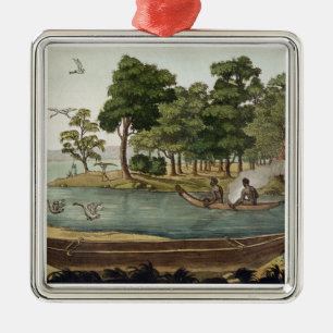 Navigatiemethode in New Holland, gegraveerd met F Metalen Ornament