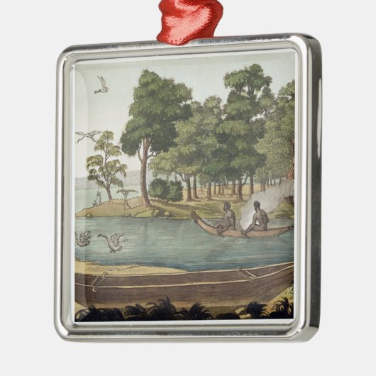 Navigatiemethode in New Holland, gegraveerd met F Metalen Ornament (Links)