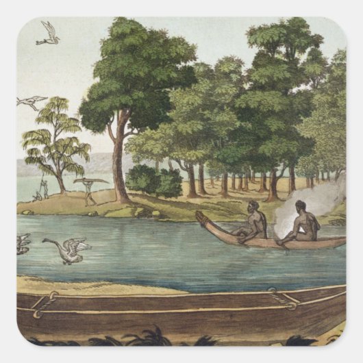 Navigatiemethode in New Holland, gegraveerd met F Vierkante Sticker (Voorkant)