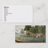 Navigatiemethode in New Holland, gegraveerd met F Visitekaartje (Voorkant / Achterkant)