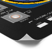 Navigatiepanel voor ruimtevaart poster (Hoek)