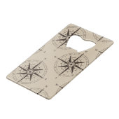 Navigatiepatroon Creditkaart Flessenopener (Achterkant Gekanteld)