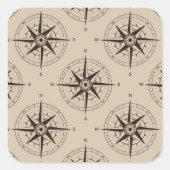 Navigatiepatroon Vierkante Sticker (Voorkant)