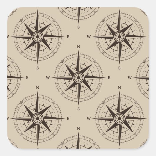 Navigatiepatroon Vierkante Sticker (Voorkant)