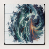 Navigating the Azure Swirl Legpuzzel (Horizontaal)