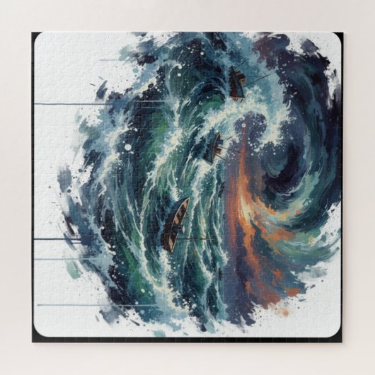 Navigating the Azure Swirl Legpuzzel (Horizontaal)