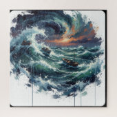 Navigating the Azure Swirl Legpuzzel (Verticaal)