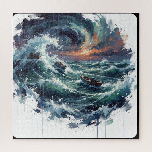 Navigating the Azure Swirl Legpuzzel (Verticaal)