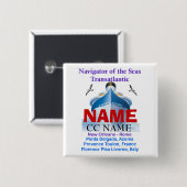 NAVIGATOR VAN DE ZEEEN NAAM TAG BUTTON (Voorkant /achterkant)