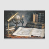 Navigator's Desk  Wereldbol Decoupage Tissuepapier (Voorkant)