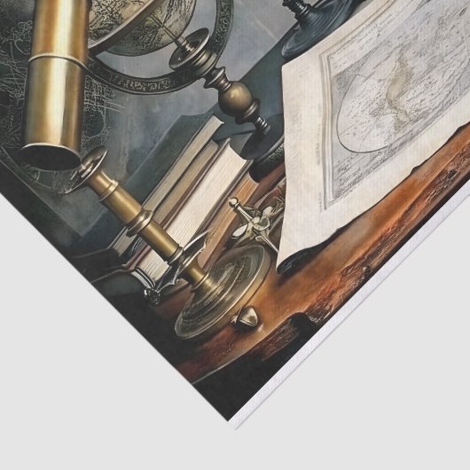 Navigator's Desk  Wereldbol Decoupage Tissuepapier (Detail)