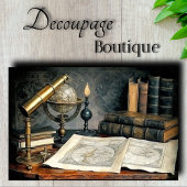 Navigator's Desk  Wereldbol Decoupage Tissuepapier