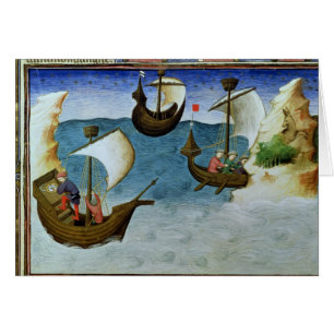 Navigators die een astrolabium gebruiken