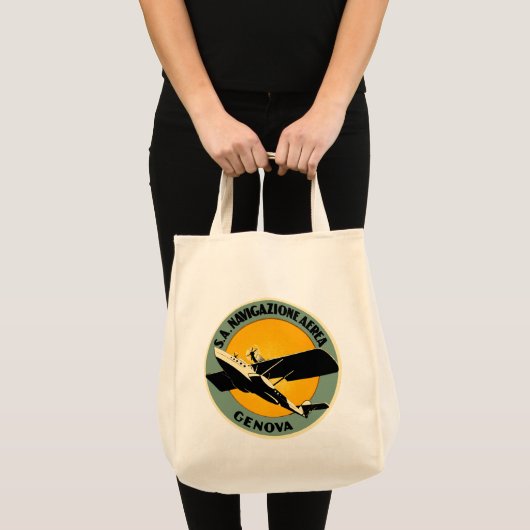 Navigazione Aerea ~ Genova Tote Bag (Voorkant (product))