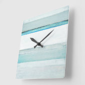 "Navigeer" blauwe Abstracte kunst Vierkante Klok (Hoek)