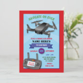 Navigeer Drone Verjaardagsfeest Vlieg over Rood Bl Kaart (Staand voorkant)