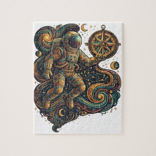 Navigeer langs de sterren – Inspirerende kosmos Legpuzzel (Verticaal)