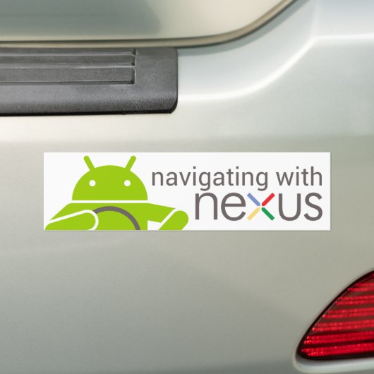 Navigeer met NEXUS, Android Bumpersticker (Op auto)