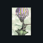 Navigekonijn Canvas Afdruk<br><div class="desc">Navigeer konijn door FabFunky. Hij heeft een wit konijn in een hete luchttheepot. | 190708D</div>