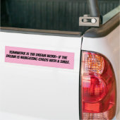 Navigeren door Choas met teamwork en glimlach Bumpersticker (Op Truck)