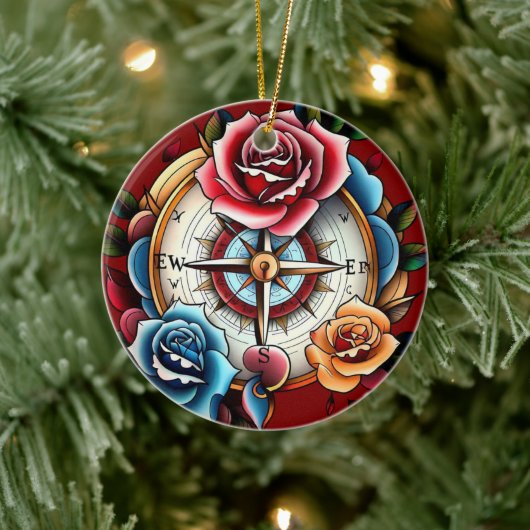 "Navigeren door het hart" Keramisch Ornament (Boom)