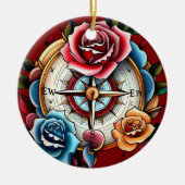 "Navigeren door het hart" Keramisch Ornament (Voorkant)