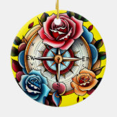 "Navigeren door het hart" Keramisch Ornament (Achterkant)