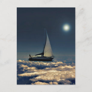 Navigeren door Trough Clouds Dreamweaver Collage Briefkaart