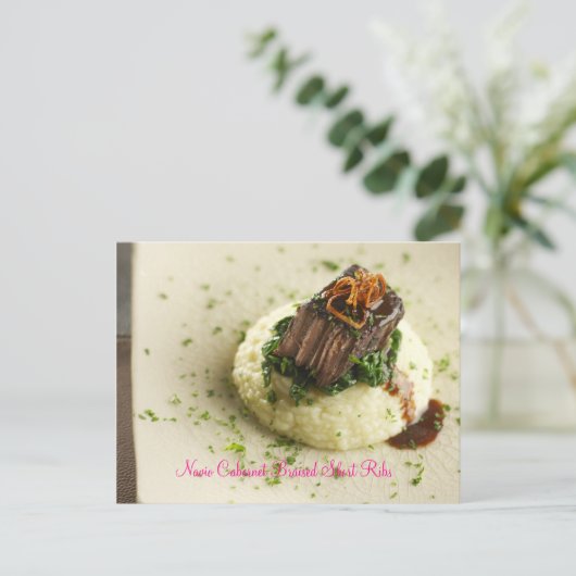 Navio Cabernet Braised Short Ribs Briefkaart (Staand voorkant)