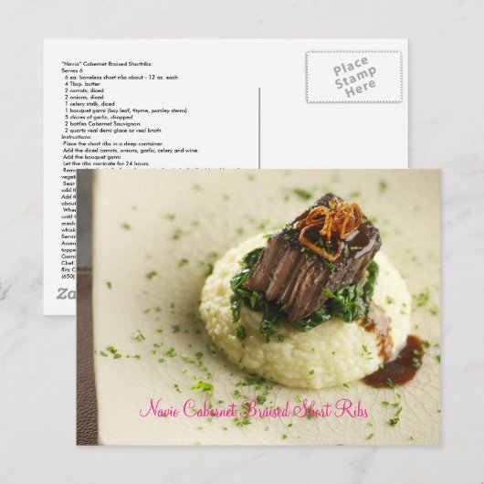 Navio Cabernet Braised Short Ribs Briefkaart (Voorkant / Achterkant)