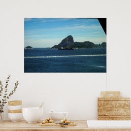 Navio na baia poster