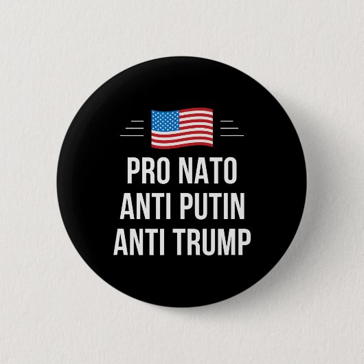 NAVO - Anti Poetin - Anti Trump - Ronde Button 5,7 Cm (Voorkant)