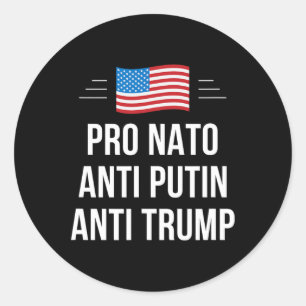 NAVO - Anti Poetin - Anti Trump - Ronde Sticker