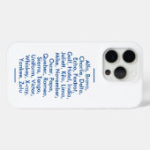 "NAVO" fonetisch alfabet, Alfa naar Zulu Case-Mate iPhone Case (Achterkant (horizontaal))
