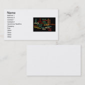 NAVO-fonetisch alfabet (donkere achtergrond) Visitekaartje (Voorkant / Achterkant)